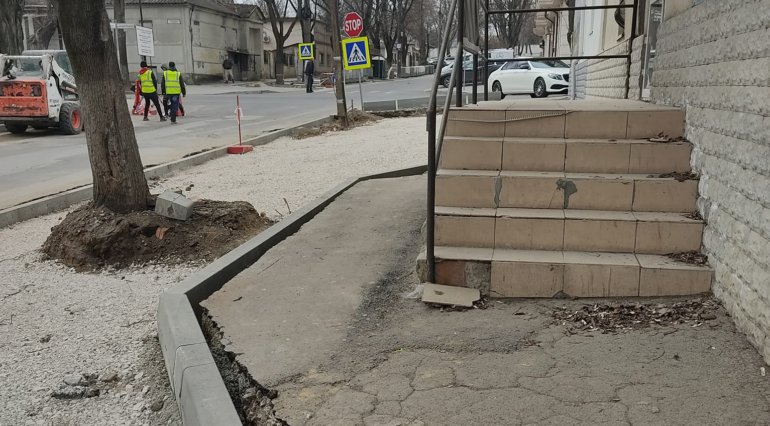 Lucrările de reconstrucție la trotuarele din Nucleul Istoric al Chișinăului